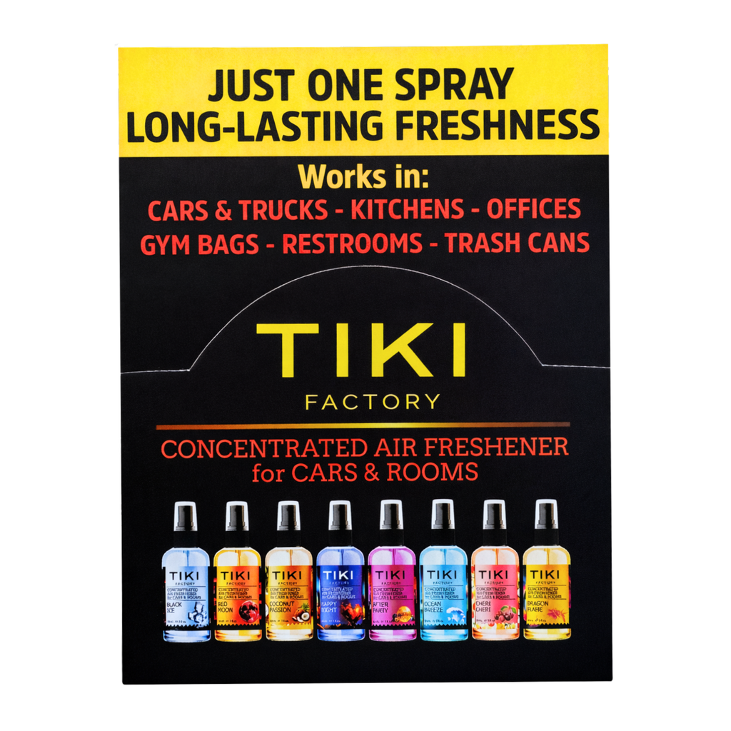 TIKI FACTORY AIR FRESHENER (40pc - 2Dsp) 30ML