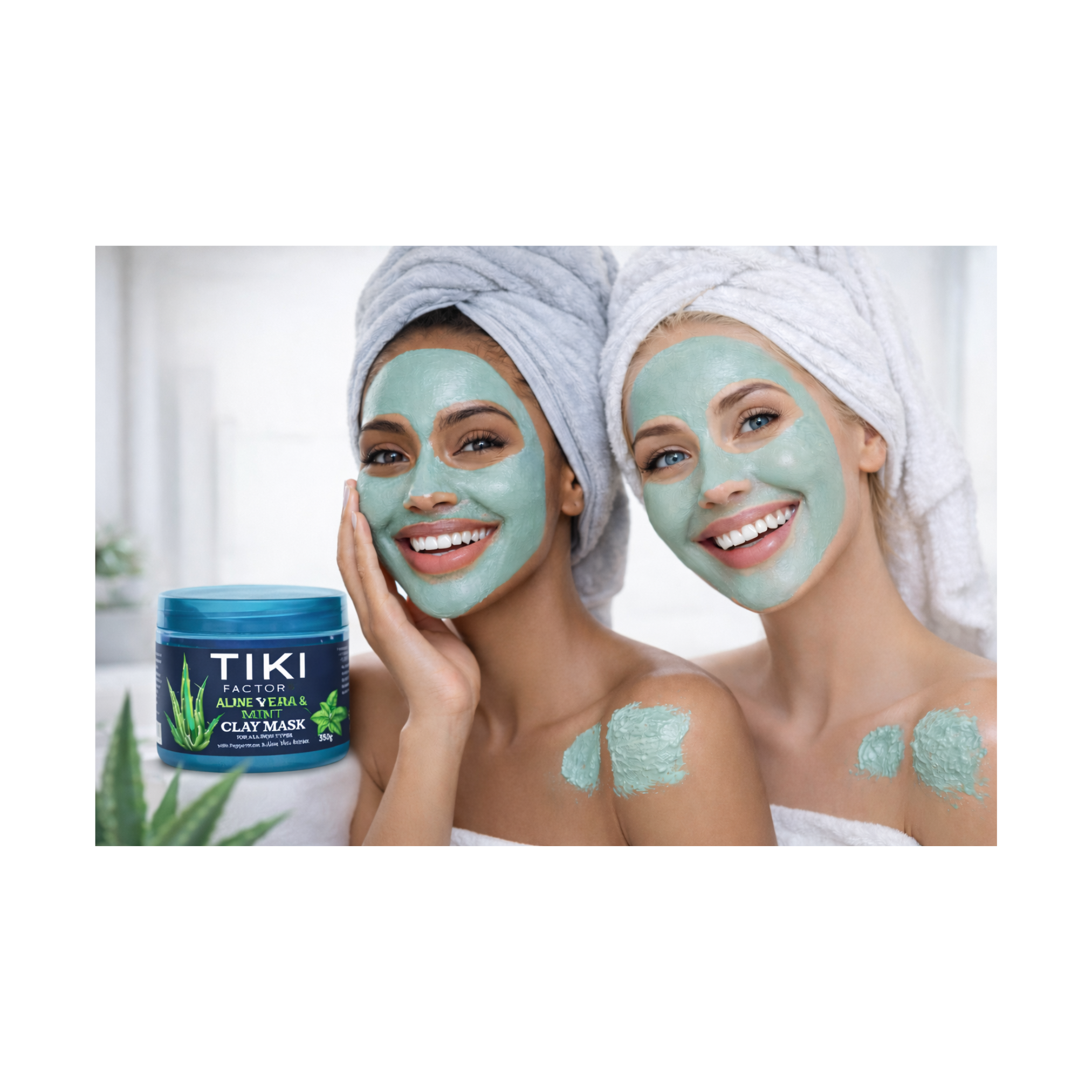 TIKI FACTORY FACE CLAY MASK (ALOE VERA MINT) 350ML