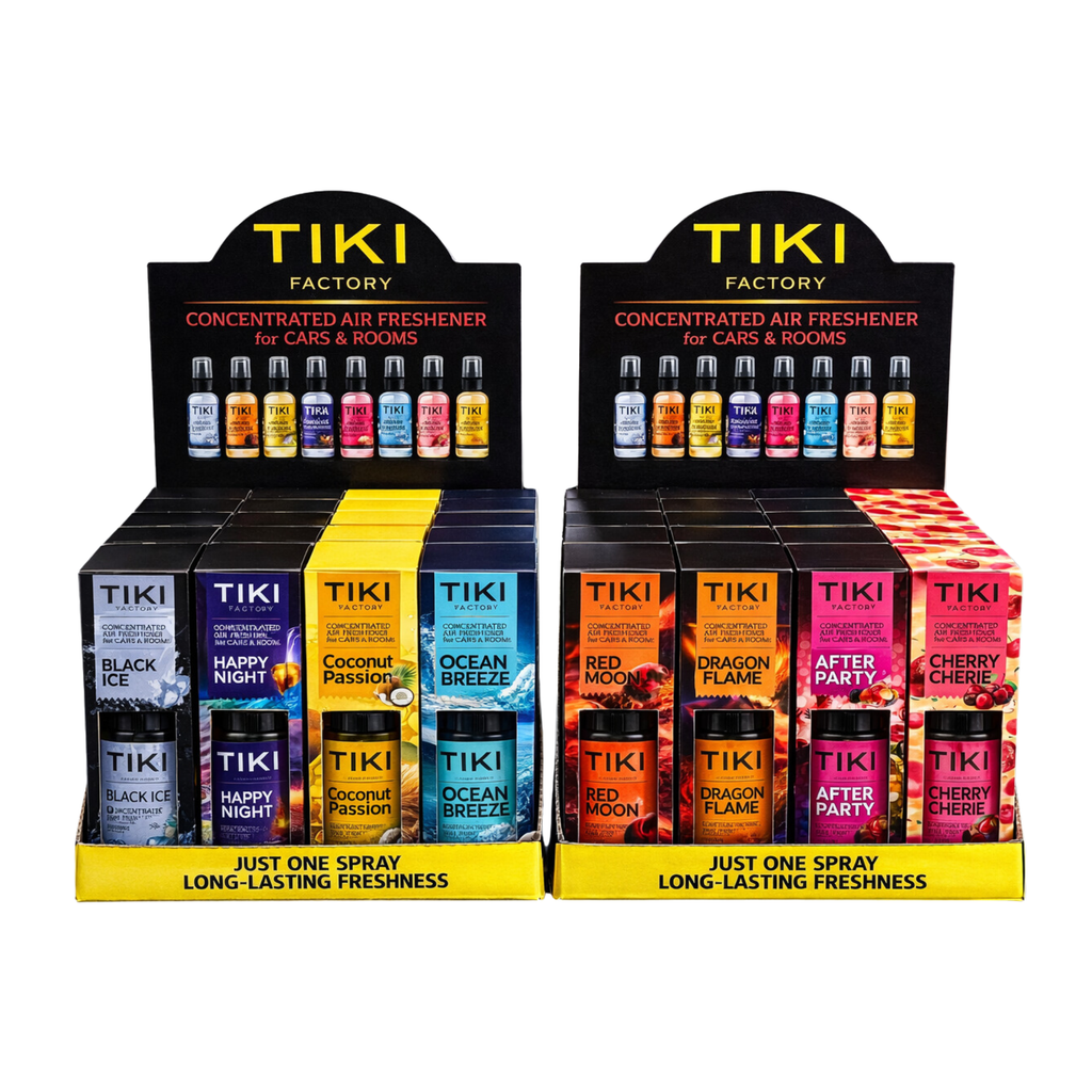 TIKI FACTORY AIR FRESHENER (40pc - 2Dsp) 30ML