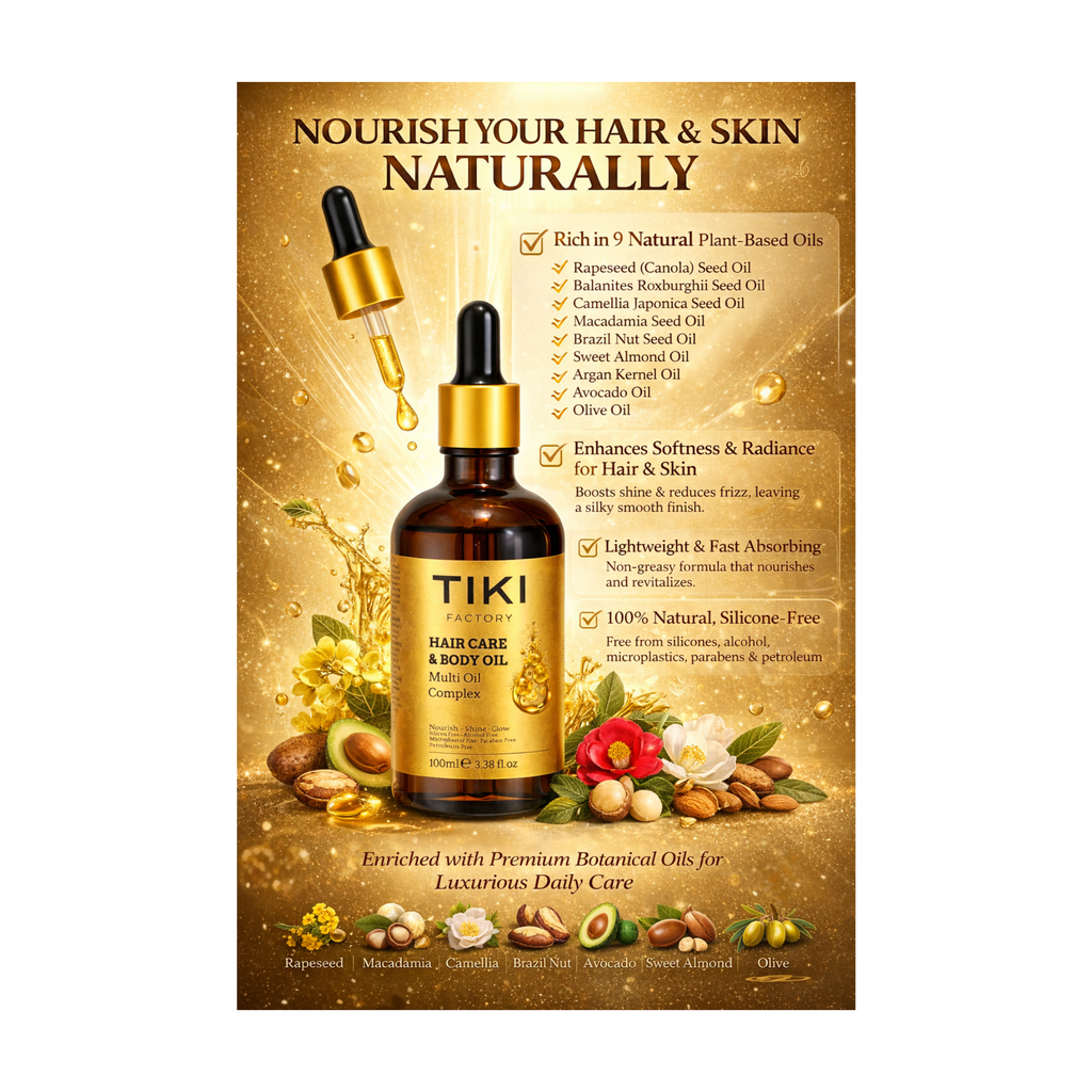 TIKI FACTORY HAIR & BODY OIL 100ML