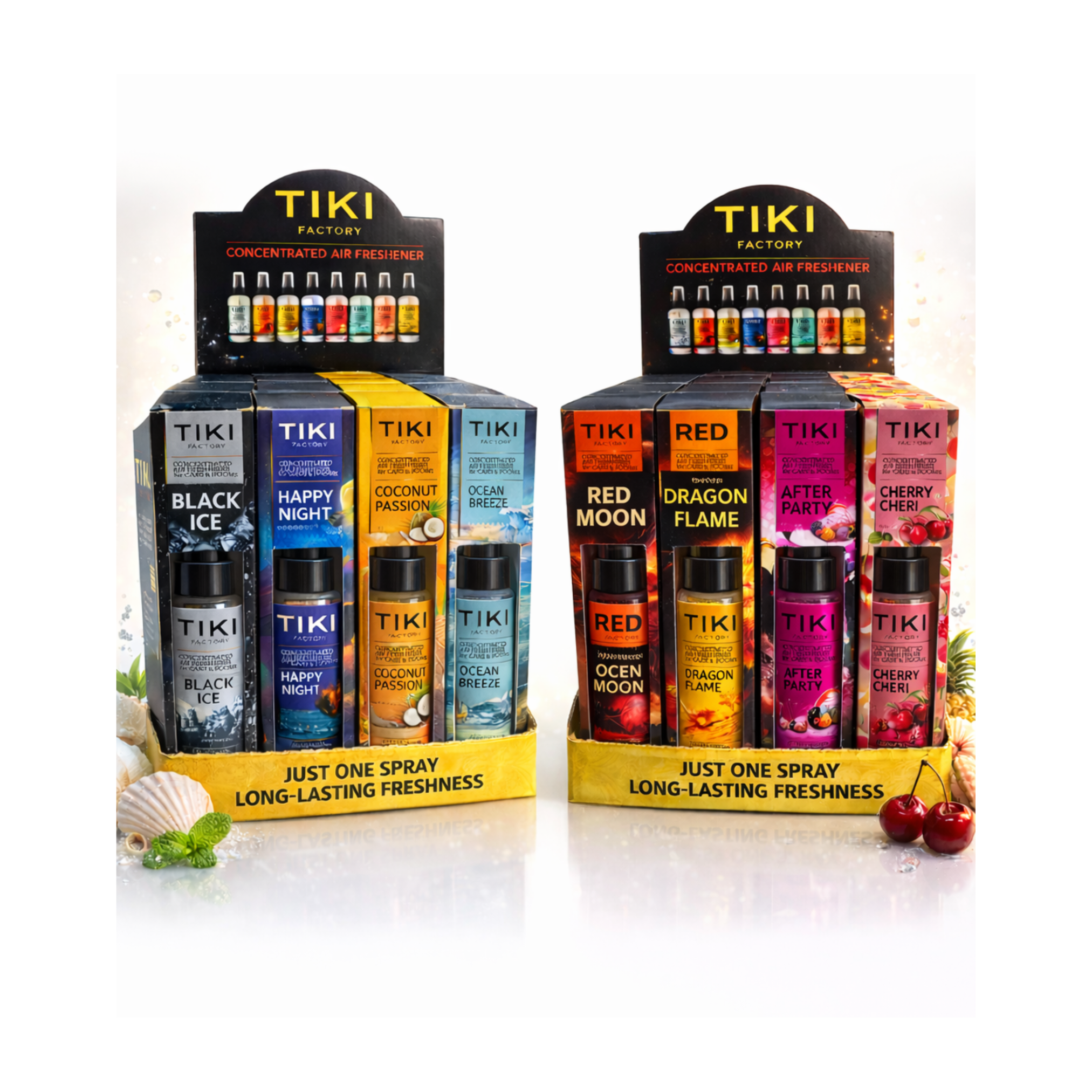 TIKI FACTORY AIR FRESHENER (40pc - 2Dsp) 30ML