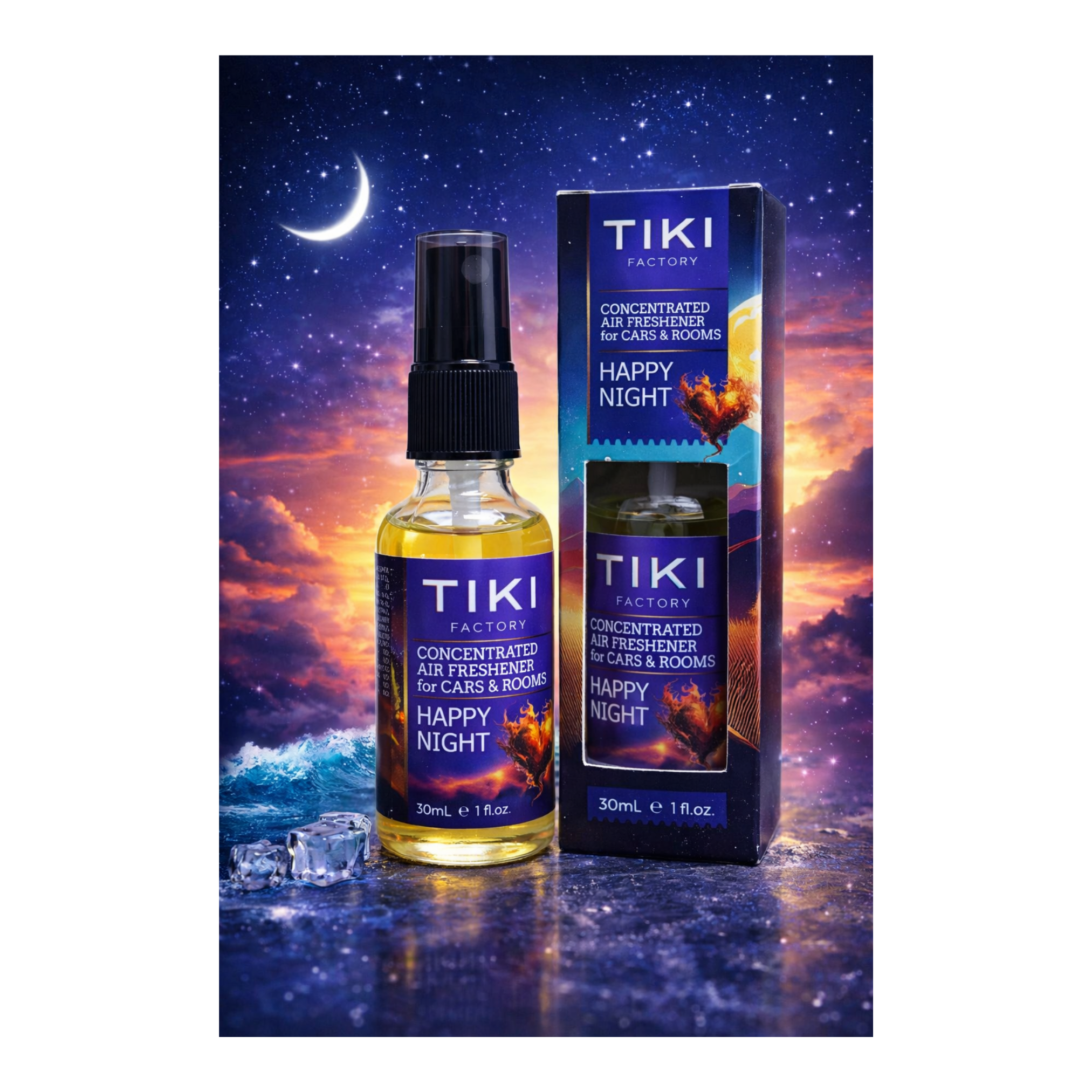 TIKI FACTORY AIR FRESHENER (40pc - 2Dsp) 30ML